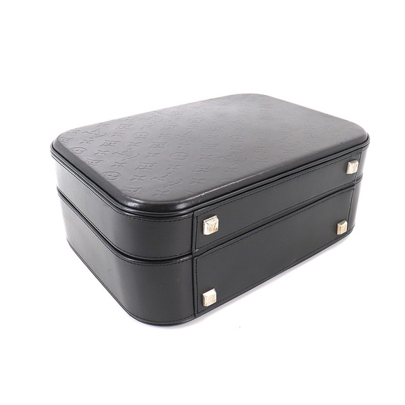 Louis Vuitton Monogram Glace Valisette MM Hand Bag Case Leather Noir - Picture 4 of 8